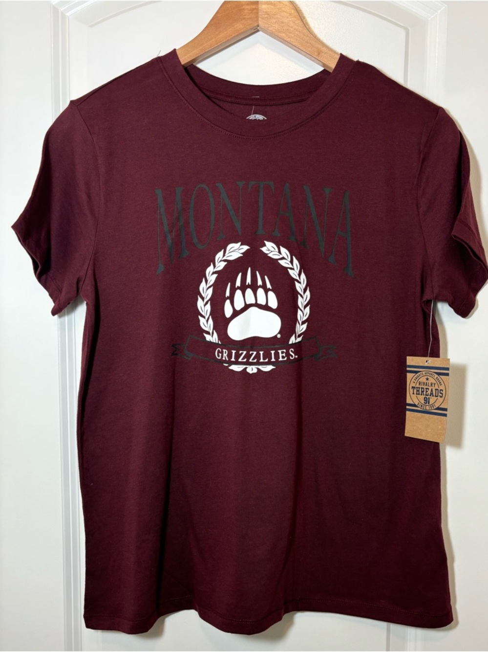 Rivalry Threads Montana Grizzlies Maroon Graphic Tee